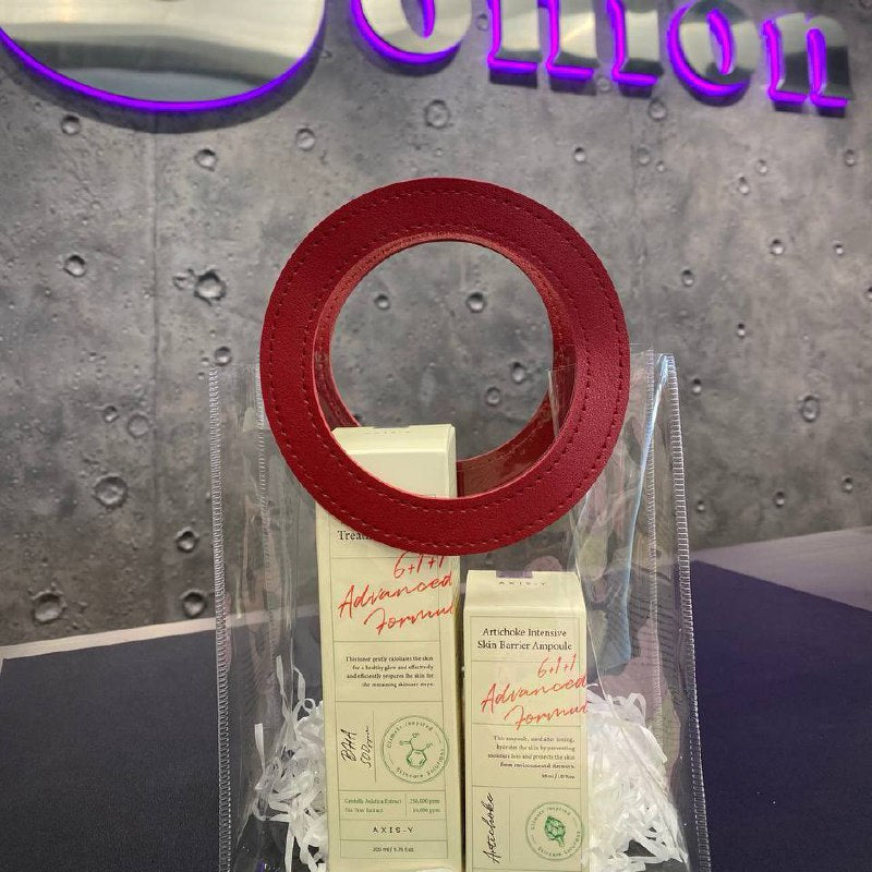 GIFT BOX - Red Round Clear PVC Bag