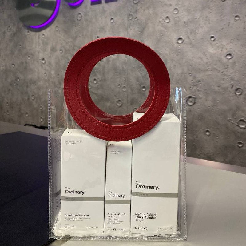 GIFT BOX - Red Round Clear PVC Bag