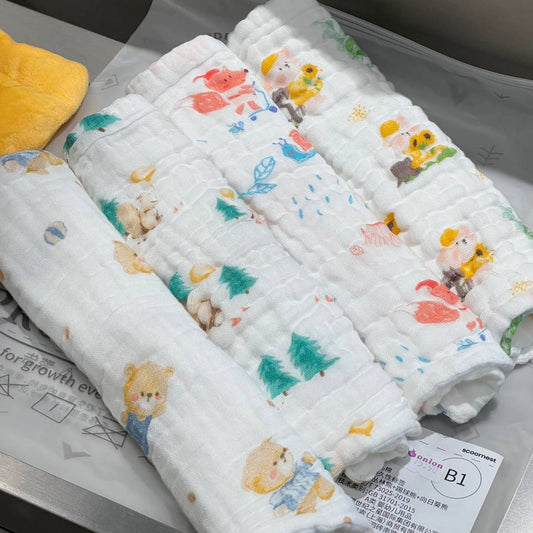 [Scoornest] 4in1 Set Six-Layered Baby Washcloth Towels (4 types)