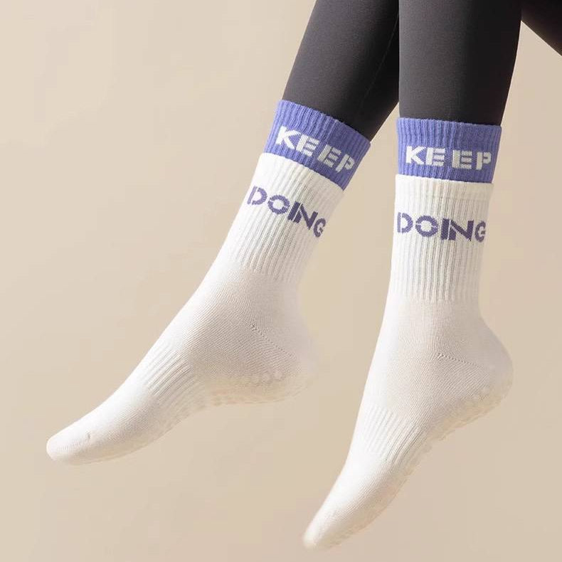 [M] Yoga Pilates Non-Slip Grip Sock for Women