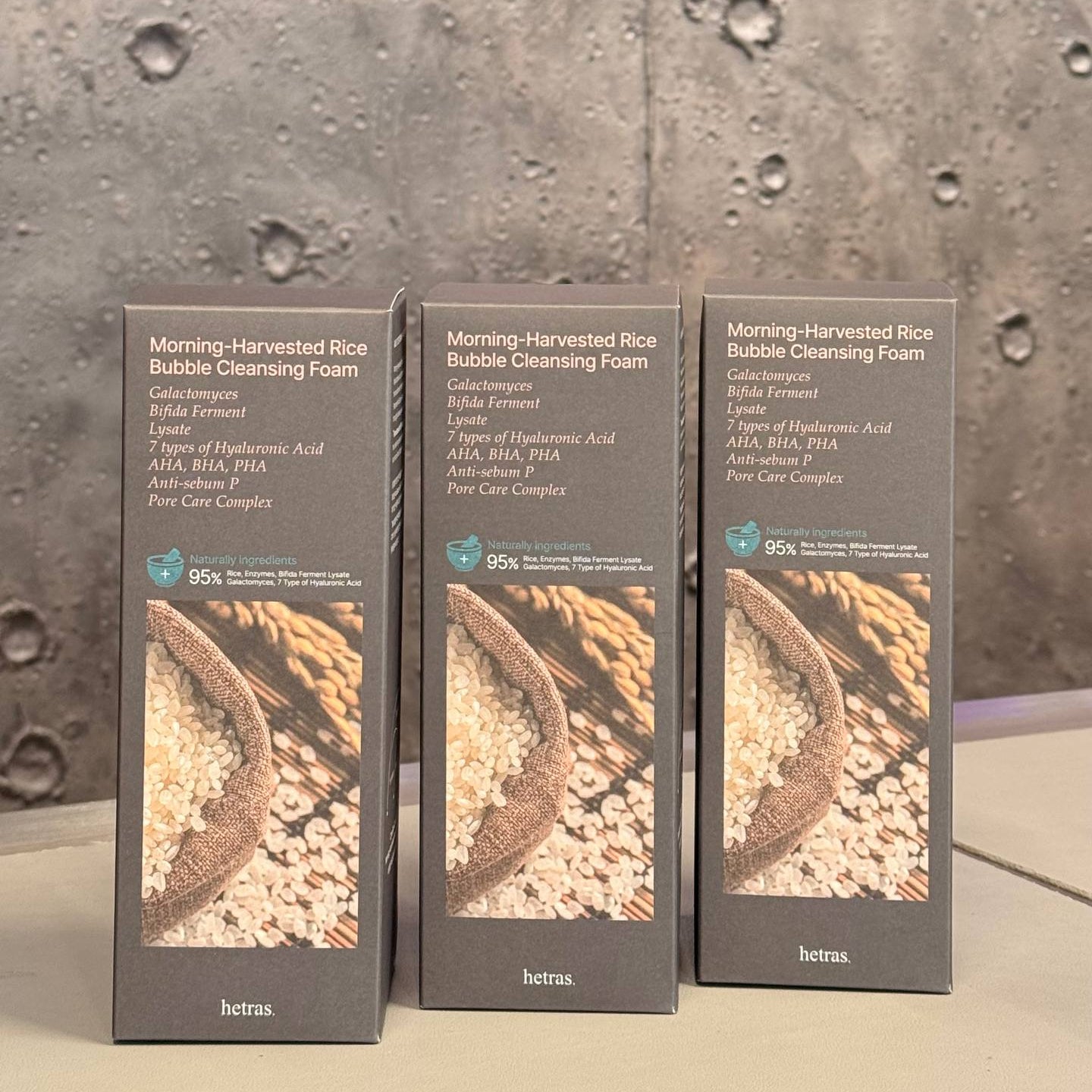 Hetras Morning-Harvested Rice Bubble Cleansing Foam