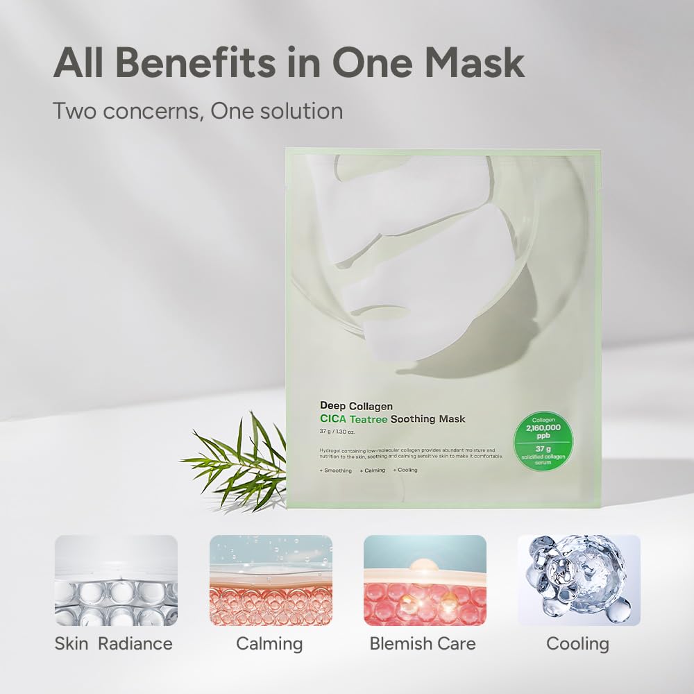 SUNGBOON EDITOR Deep Collagen Cica Teatree Soothing Mask (1EA)