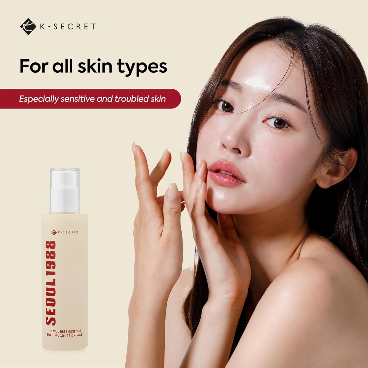 KSECRET Essence : Snail Mucin 97% + Rice 100ml