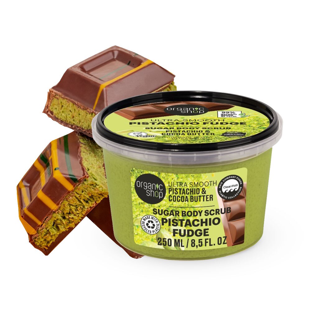 ORGANIC SHOP Ultra Smooth Pistachio & Cocoa Sugar Body Scrub 250ml