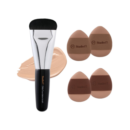 STUDIO 17 Skinfit Makeup Kit (Puff 4EA + Foundation Brush 1EA)