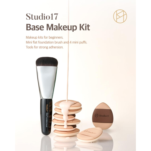 STUDIO 17 Skinfit Makeup Kit (Puff 4EA + Foundation Brush 1EA)