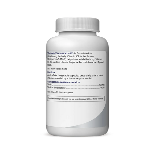 VITAHEALTH Vitamin K2+D3 90's