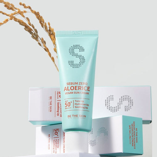 BE THE SKIN Sebum Zero Aloerice Vegan Sun Cream 50ml SPF50+