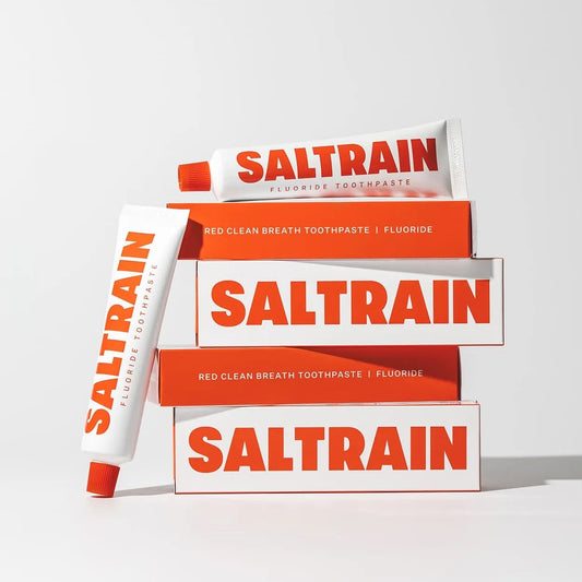 SALTRAIN Fluoride Toothpaste | Red Clean Breath (2 Sizes)