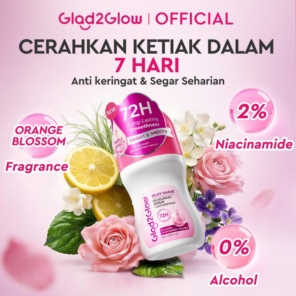 GLAD2GLOW Silky Shave Deodorant Serum 45ml
