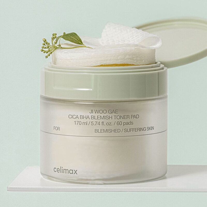 CELIMAX Ji Woo Gae Cica BHA Blemish Toner Pad