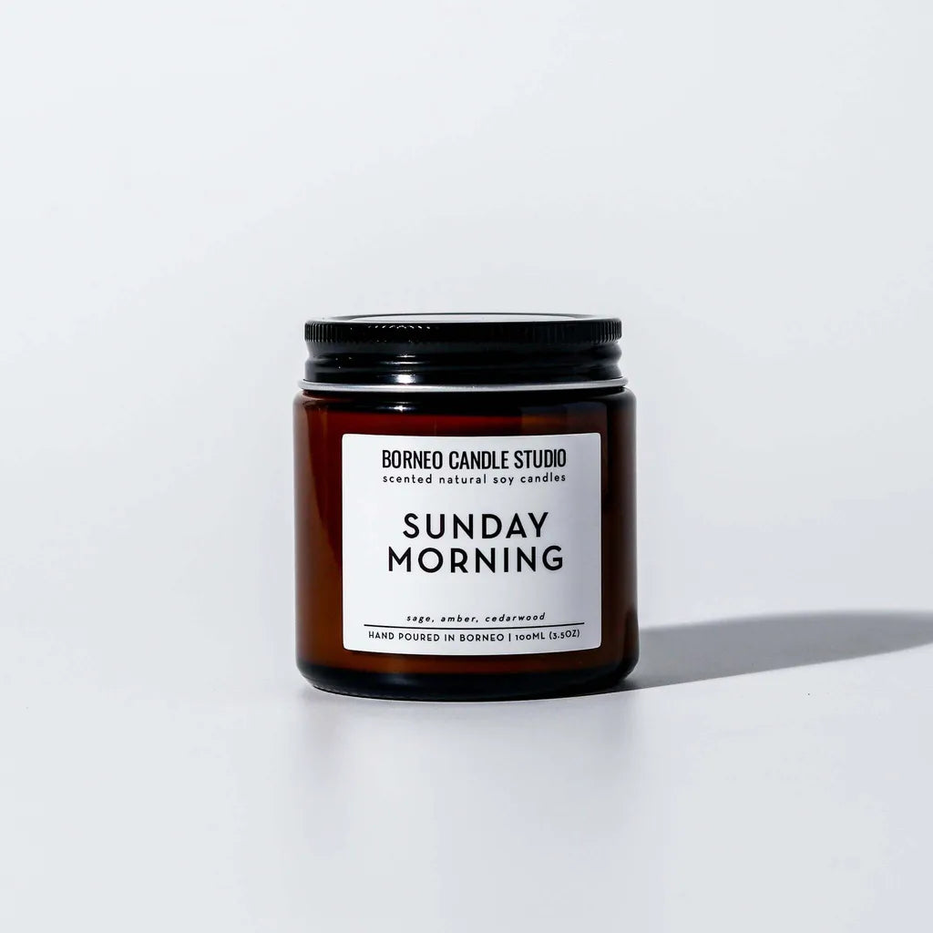 BORNEO CANDLE Sunday Morning Soy Candle 3.5 Oz