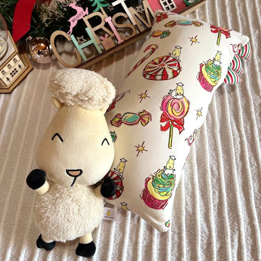 Baabaasheep Sweetmas Wonderland 2025 Holiday Season White Pillow