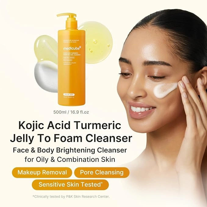 MEDICUBE Kojic Acid Turmeric Purifying Cleanser 500ml