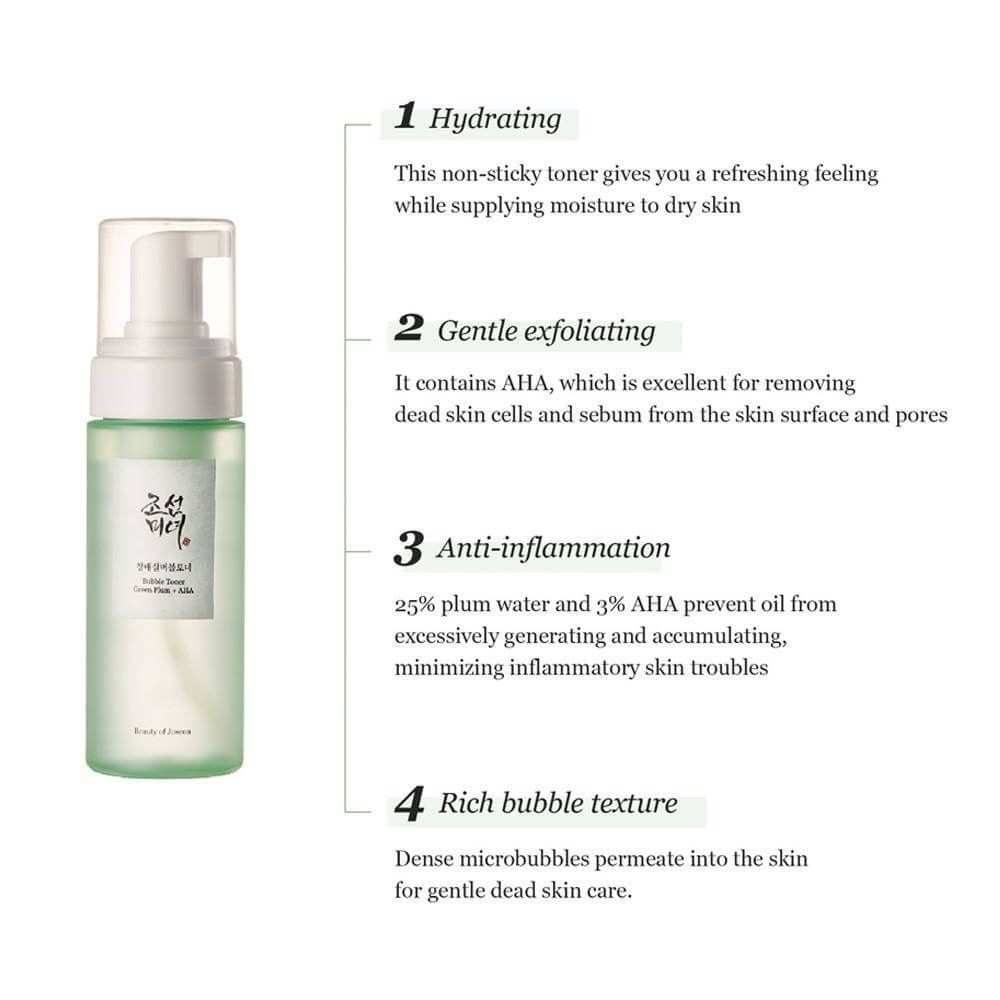 BEAUTY OF JOSEON Green Plum Refreshing Toner : AHA + BHA (150ml)