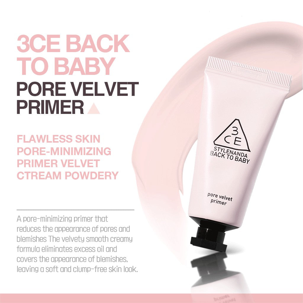 3CE Back To Baby Pore Velvet Primer 15g – onion