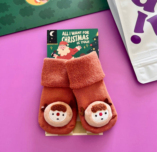 Christmas Reindeer Babies Socks