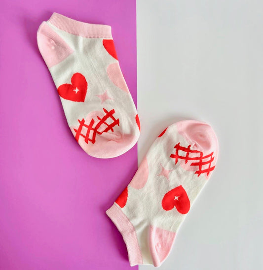 Fancy Heart Adult Socks