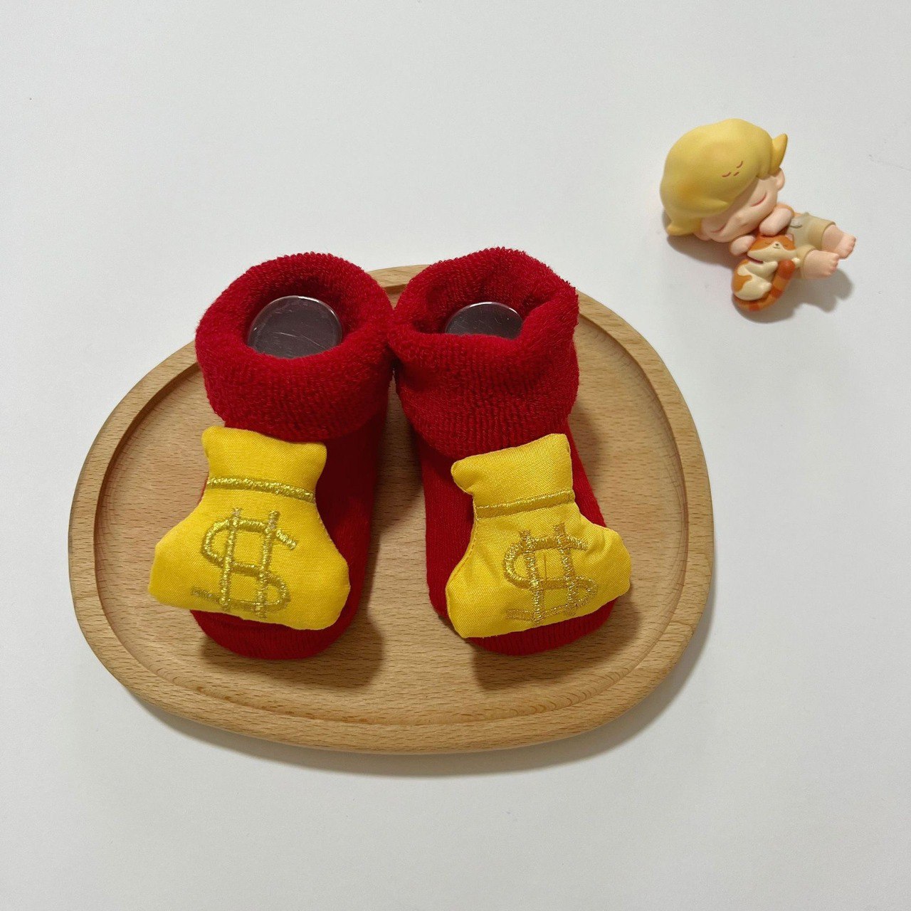 Money Bag Yellow CNY Babies Socks