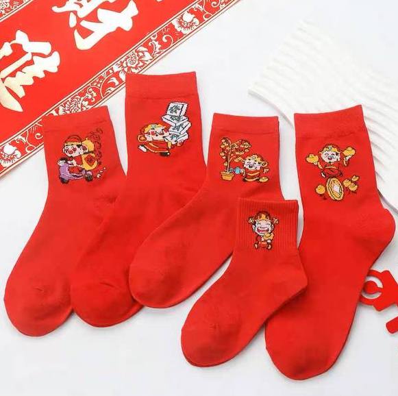 CNY Family Socks (5 Sets of Socks)