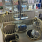 Golden Rack Display Stand - Birdcage Design