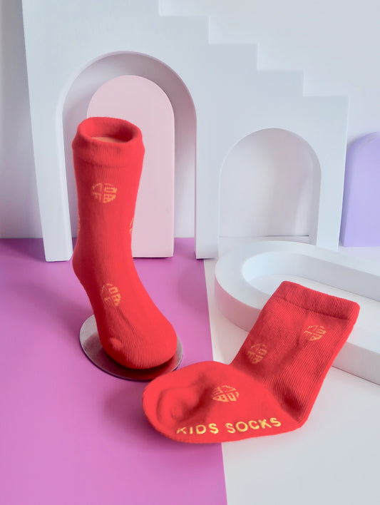 Red CNY Kids Socks