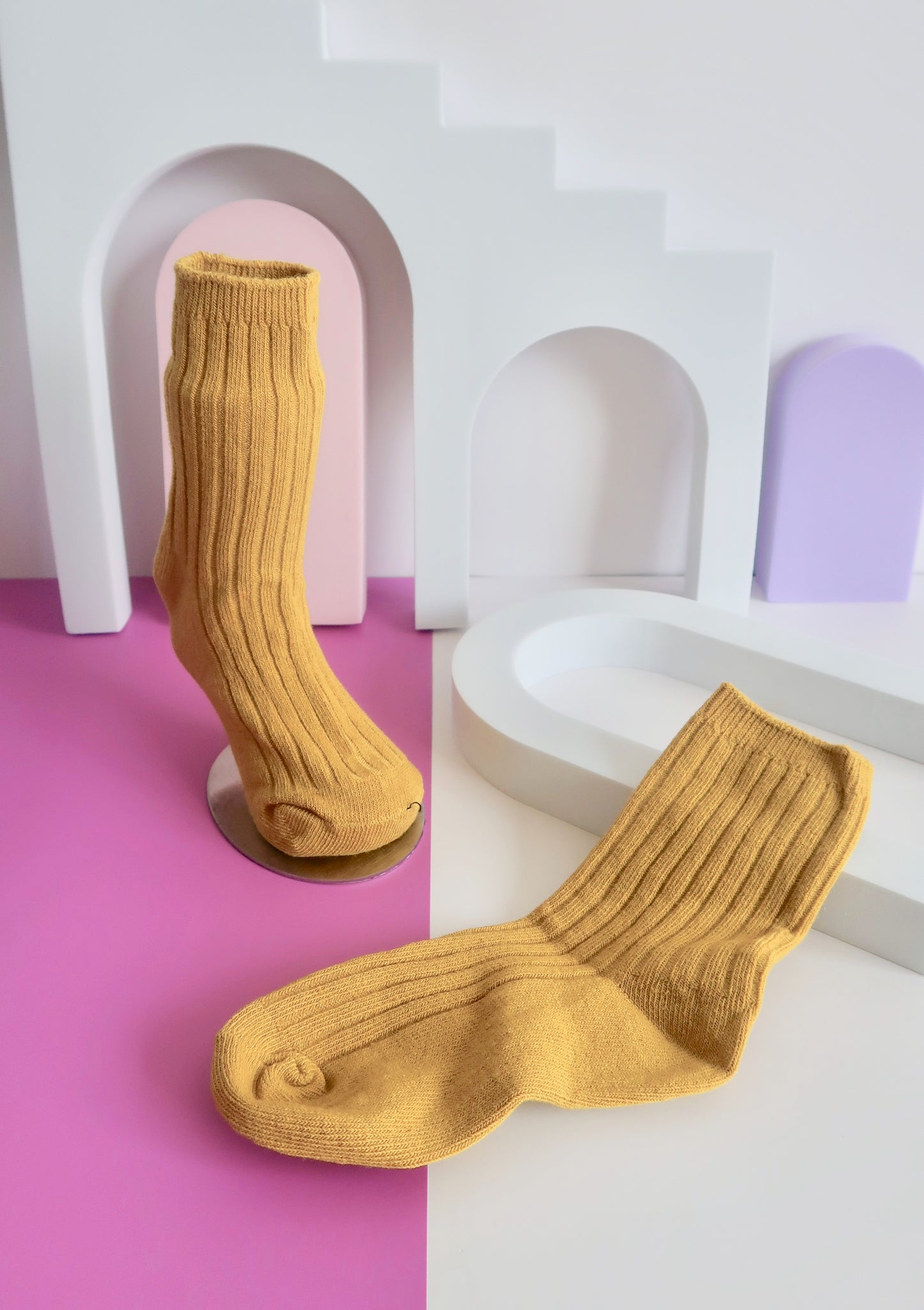 Plain Mustard Yellow Babies Socks