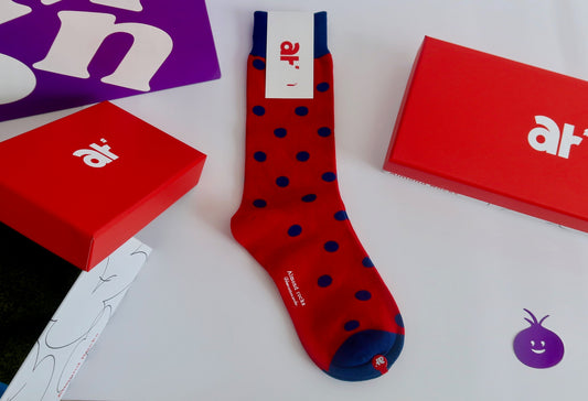 Almond Rocks Red Polka Dots Socks