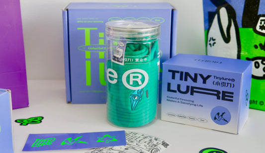 Tiny Lure In A Tin Socks - Shades of Green