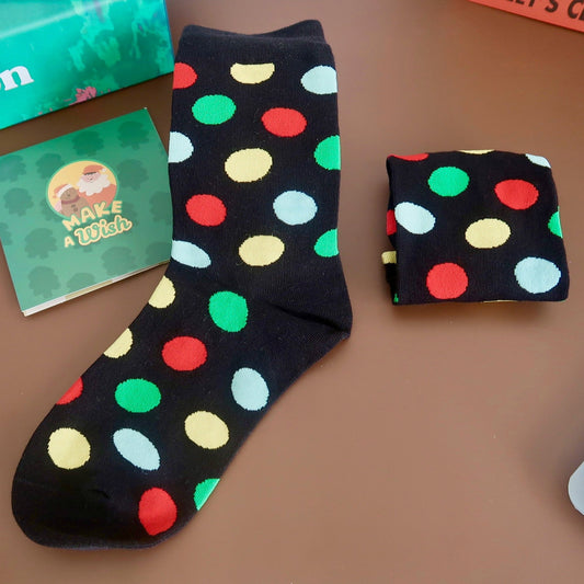 Cheerful Christmas Light Adult Socks