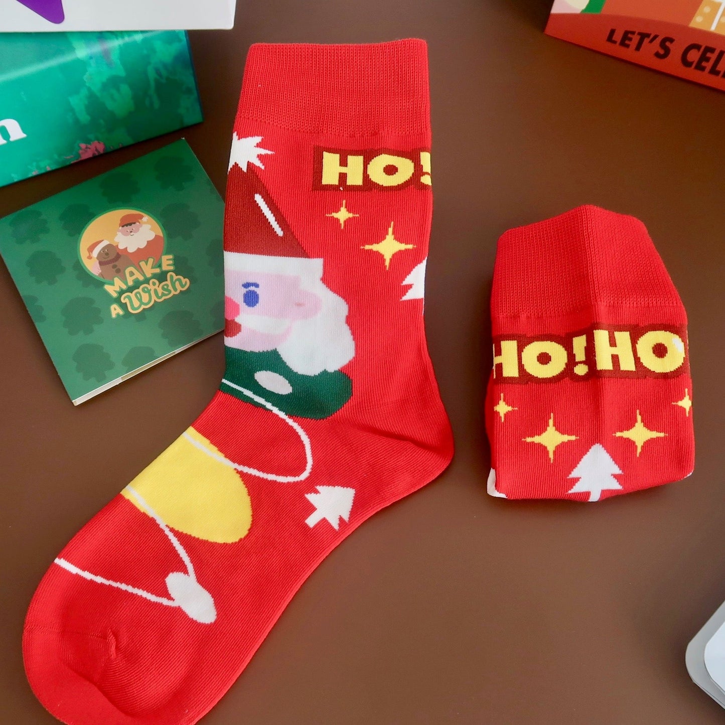 Ho Ho Ho Santa Clause Adult Socks