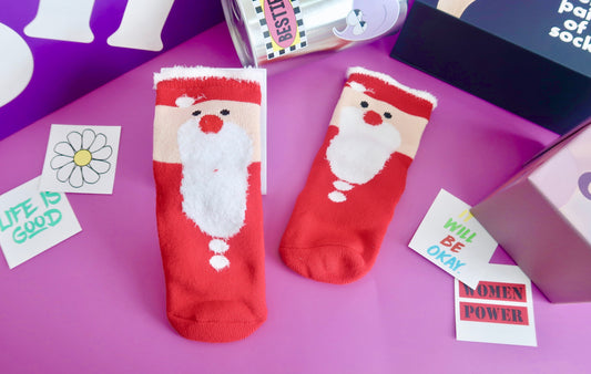 Red Santa Babies Socks