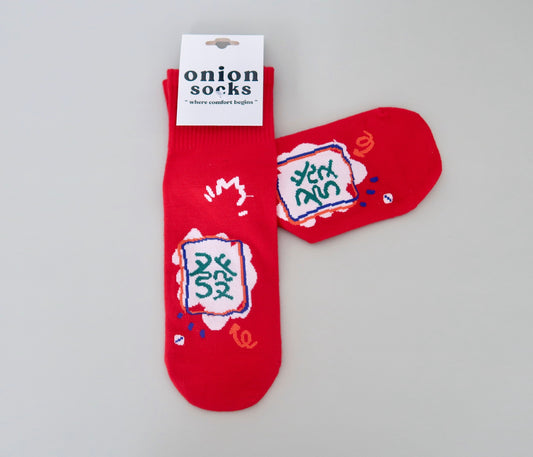 Red CNY Adult Socks
