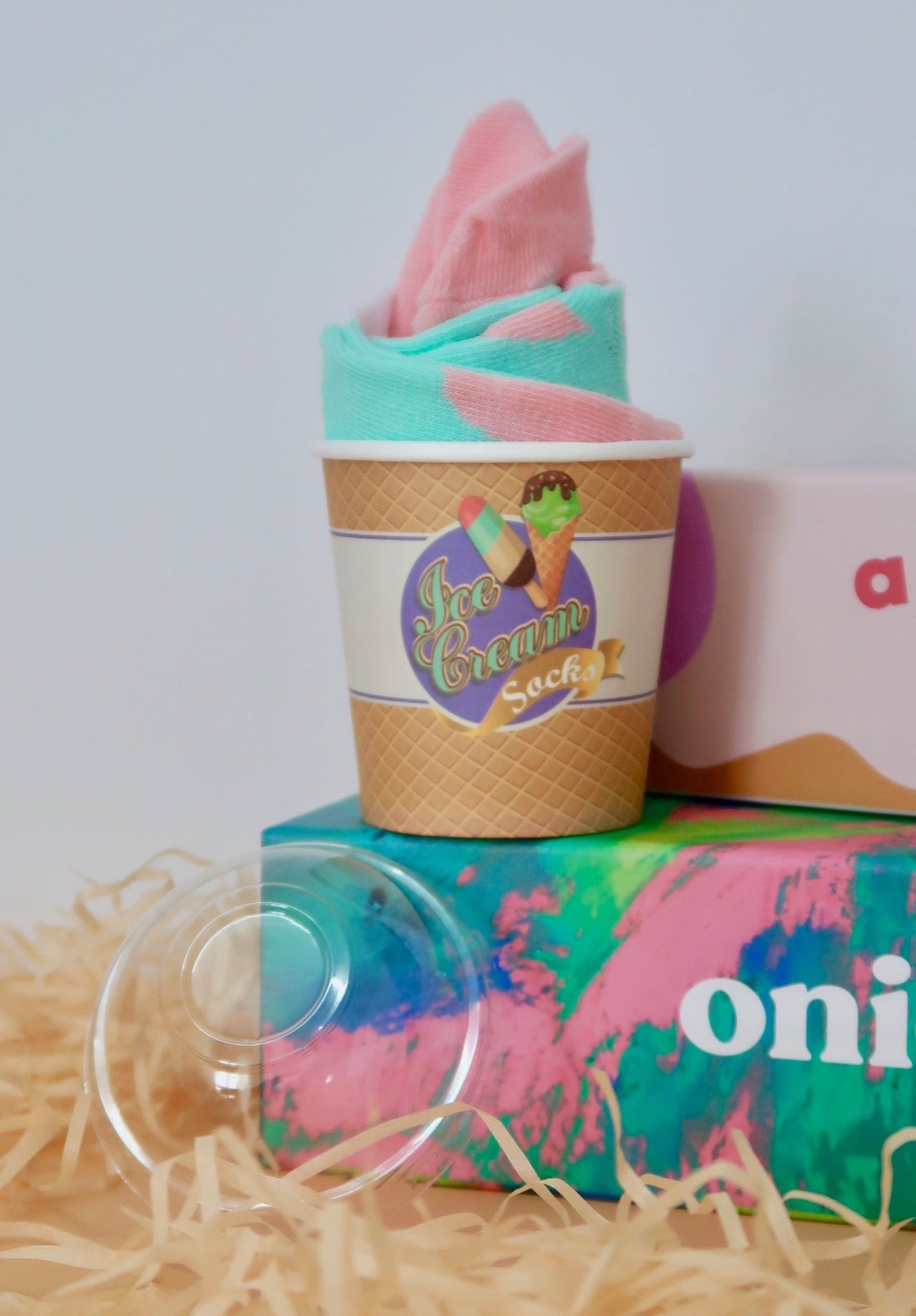 Ice Cream Cup Socks (4 Colors)