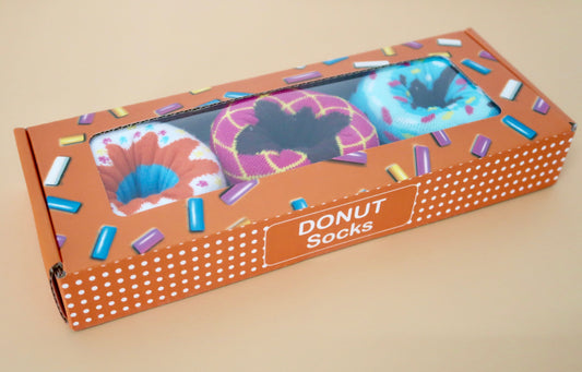 3 Donuts in A Box Socks