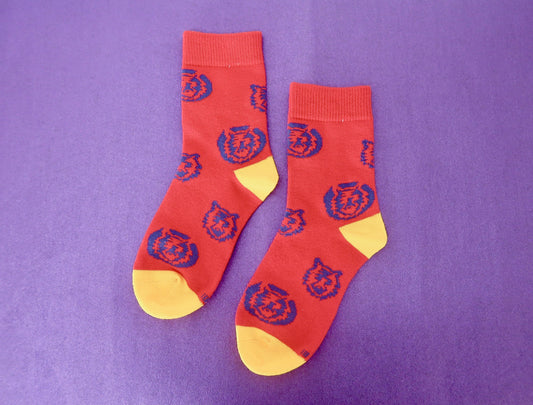 Red Tiger Adult Socks