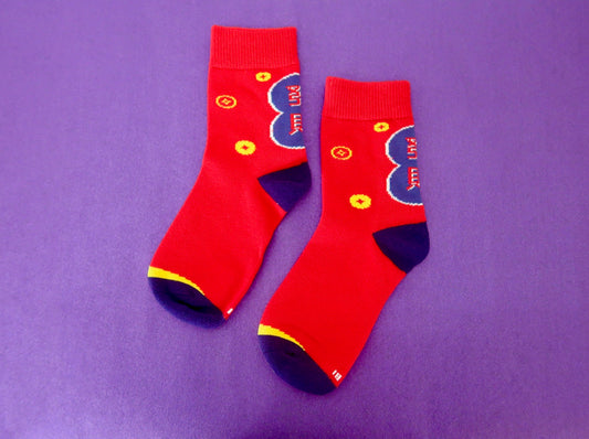 CNY Festive Red Adult Socks