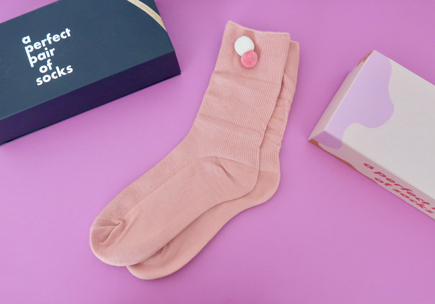 Pink Pom - Pom Adult Socks
