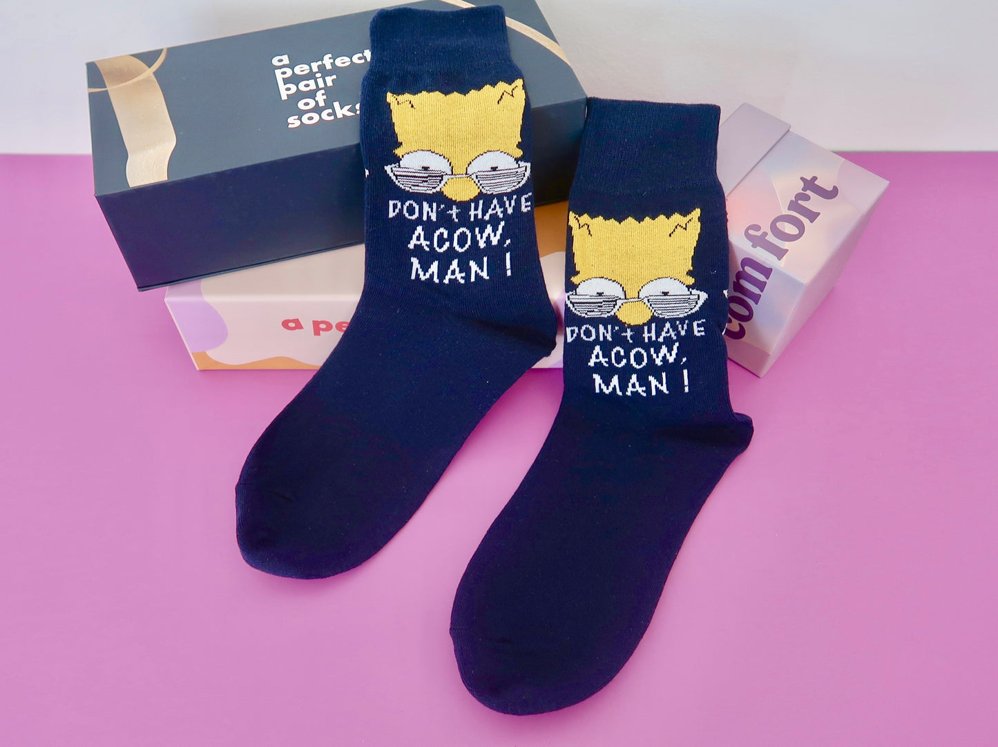 The Simpsons Blue Adult Socks