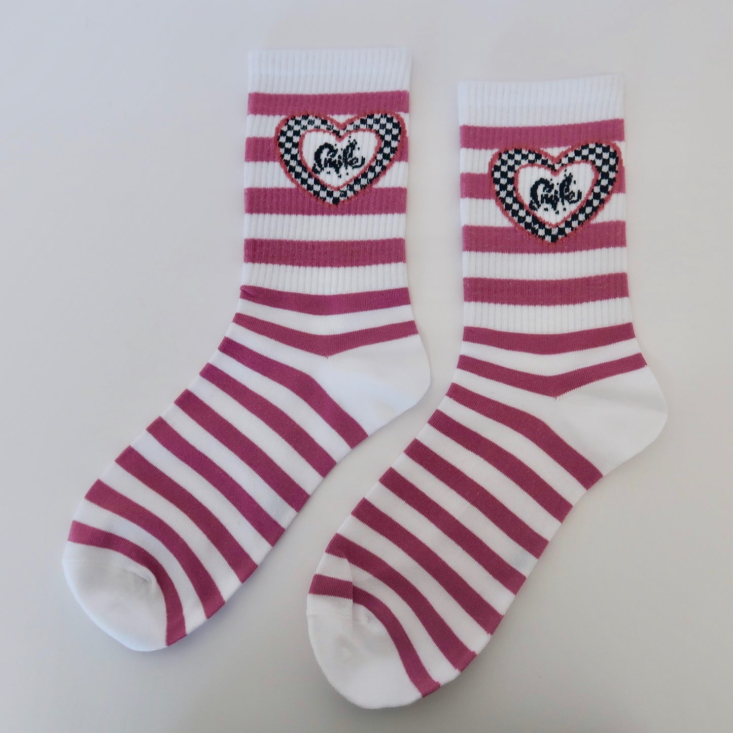 Pink Smile Adult Socks