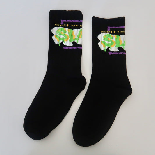 Hipster Black Adult Socks