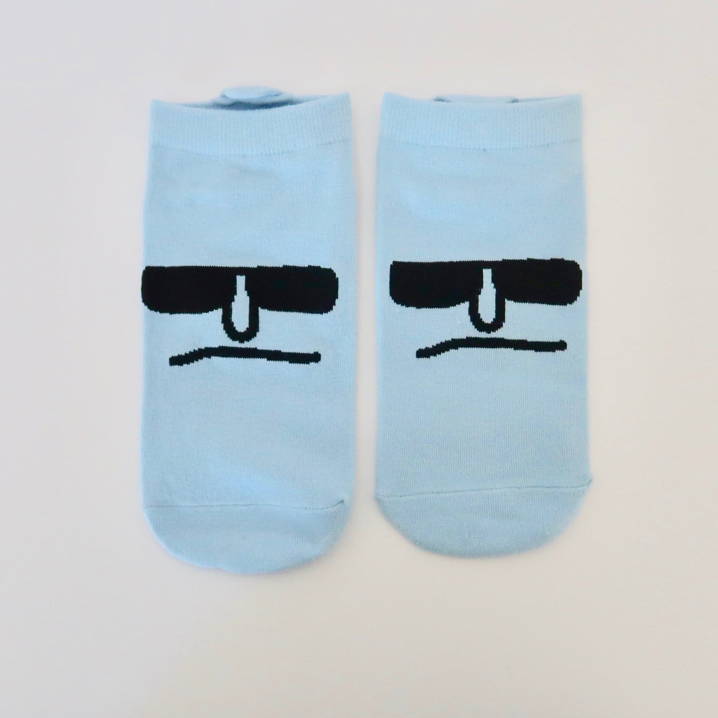 Cool Face Blue Adult Socks