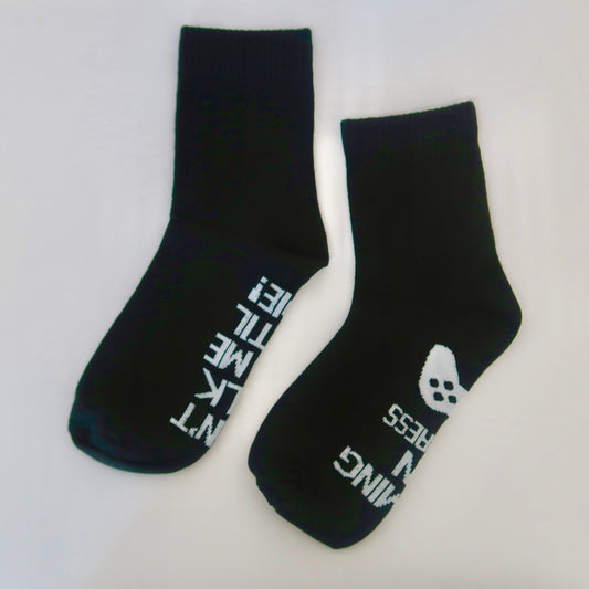 Black Gamer Adult Socks