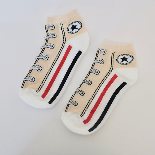 Cream Converse Adult Socks