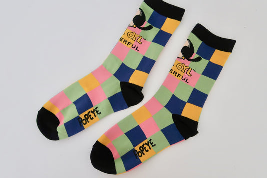 Olive Popeye Socks