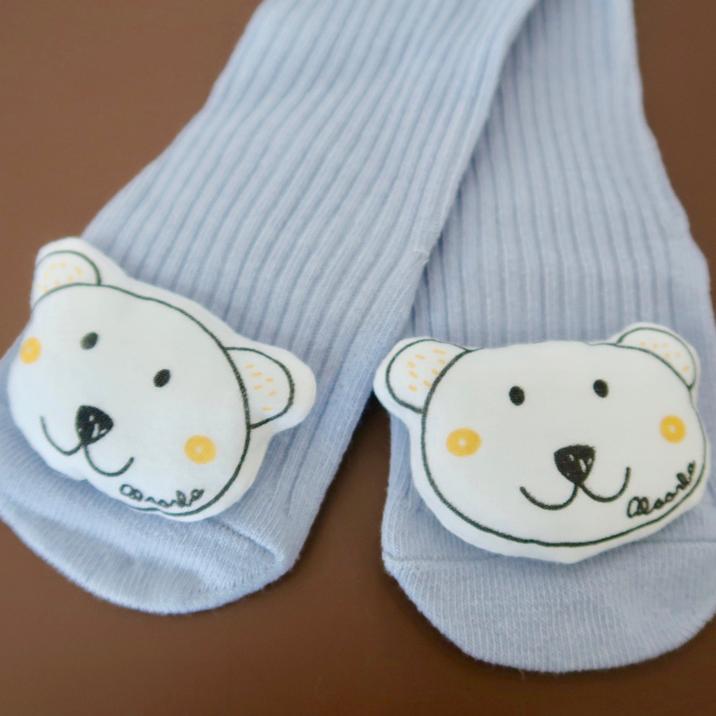 Blue 3D Bear Baby Socks