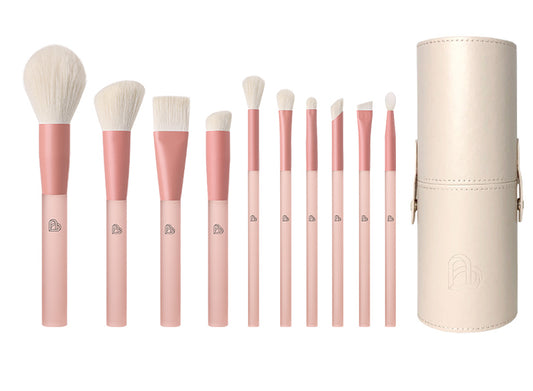 BLJ Brush Set With Cylinder Pouch (Pink)