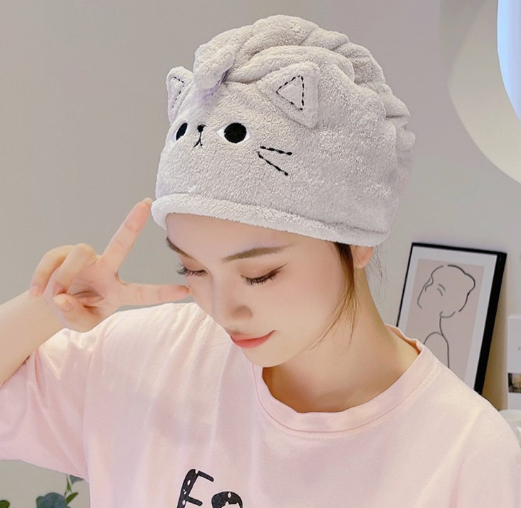 Cute Cat Hair Drying Towel