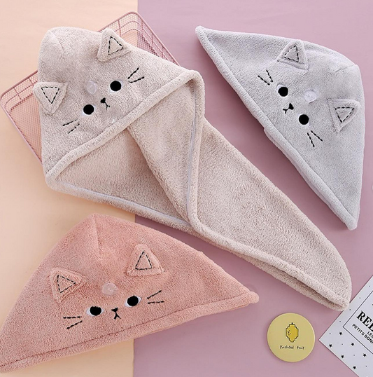 Cute Cat Hair Drying Towel