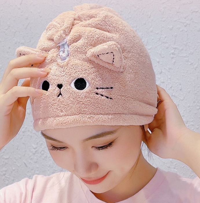 Cute Cat Hair Drying Towel